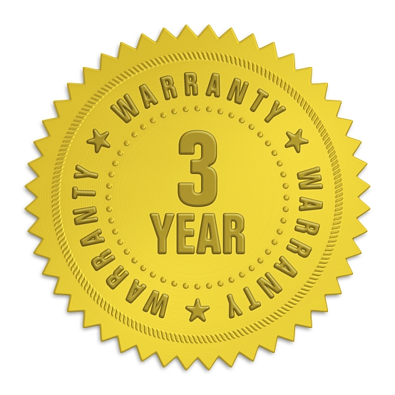 3 year warranty