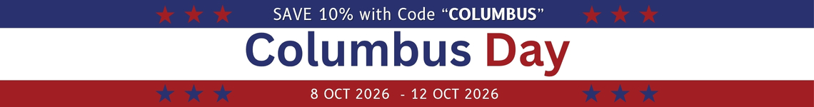 columbus day 10% off